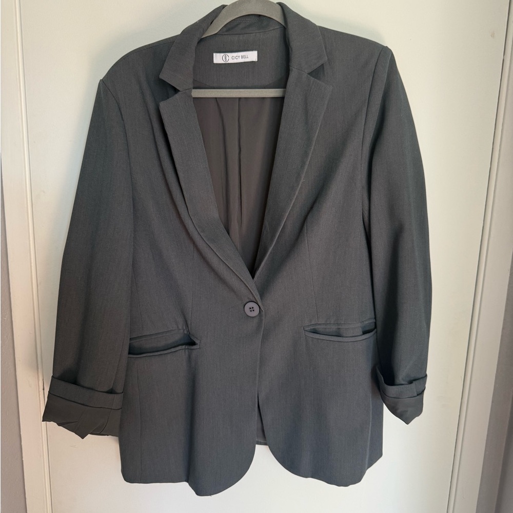CO Hill Women's Gray Blazer